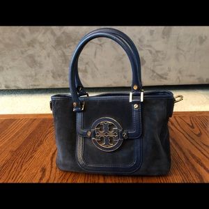 Tory Burch Navy Suede Bag